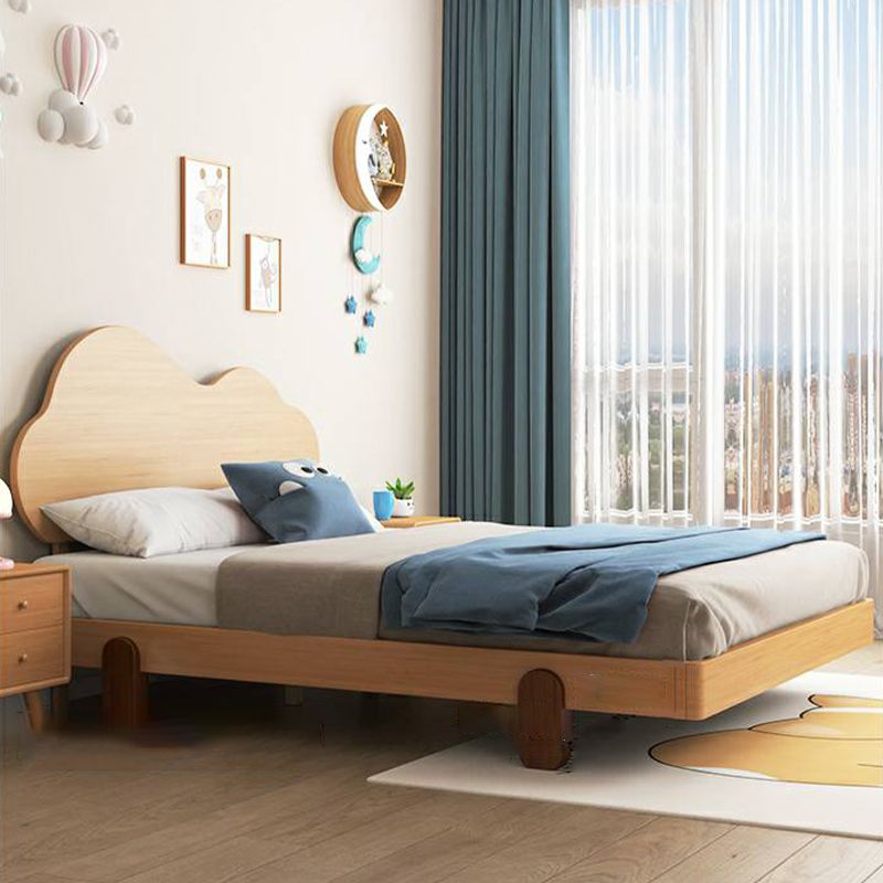 Rustic Mango Cloud Shaped Headboard Children's Bed Modern Solid Wood in Natural - Kids Bed thumbnail 2