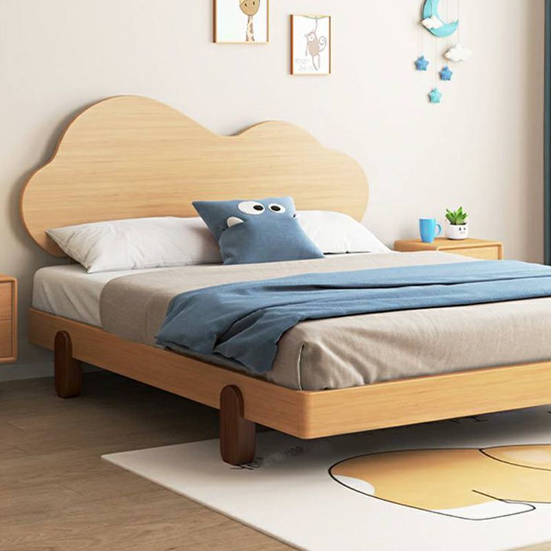 Rustic Mango Cloud Shaped Headboard Children's Bed Modern Solid Wood in Natural - Kids Bed thumbnail 3