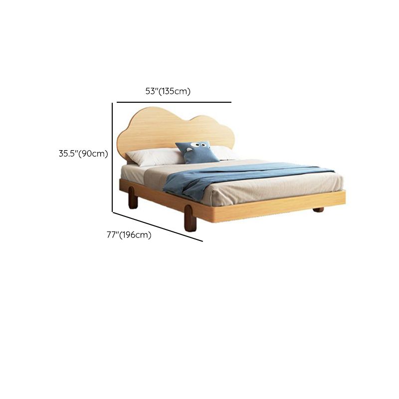 Rustic Mango Cloud Shaped Headboard Children's Bed Modern Solid Wood in Natural - Kids Bed thumbnail 7