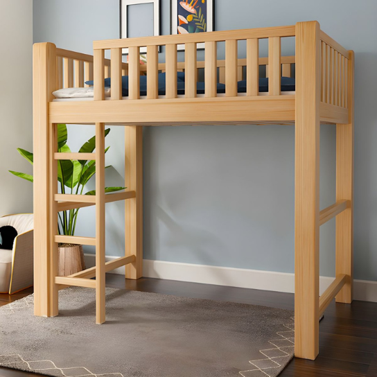 Rustic Mango Solid Wooden Natural Heavy Loft Bed thumbnail 2