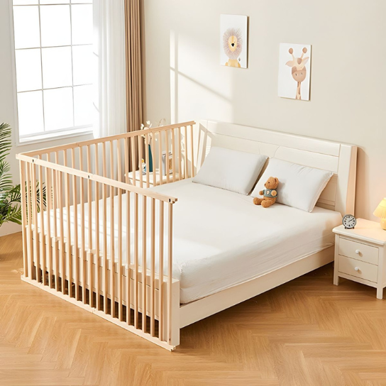 Rustic Mango Solid Wooden Conversion Rails In Natural Finish