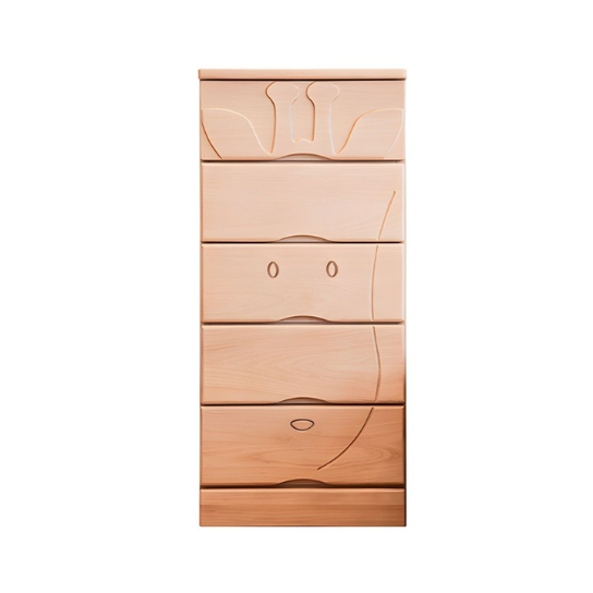 Rustic Mango Modern 5-Drawer Vertical solid wood Chest for kids thumbnail 2