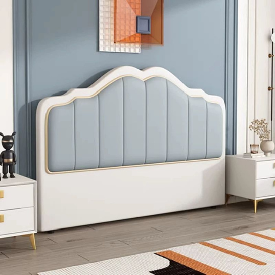 Rustic Mango Elegant Wood Upholstered Kids Headboard with Stylish Legs