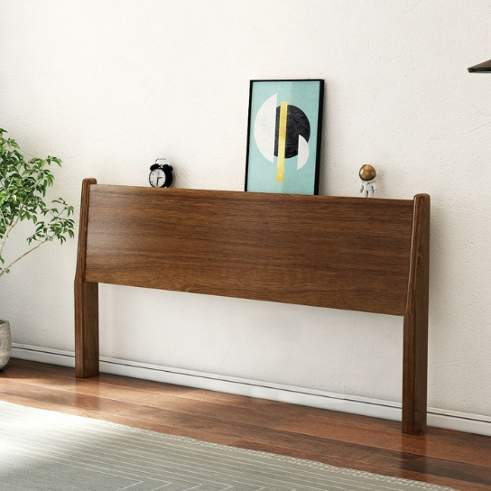 Rustic Mango Full Size Wood Panel Kids Headboard with Solid Wood Frame, Legs