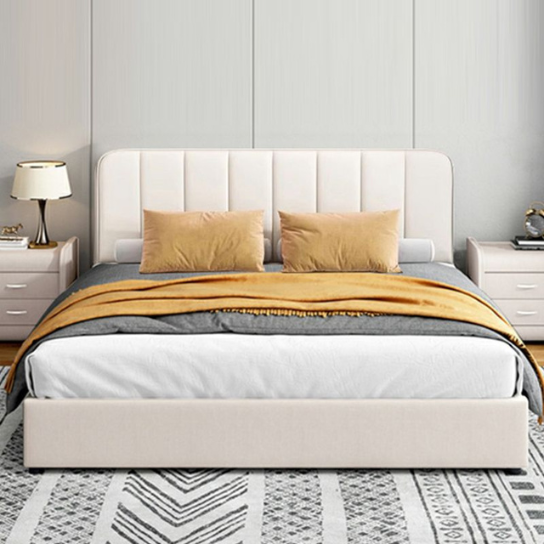 Rustic Mango Gender Neutral Solid Wood Upholstered Free Standing Headboard with Leather Frame and solid Wood Legs