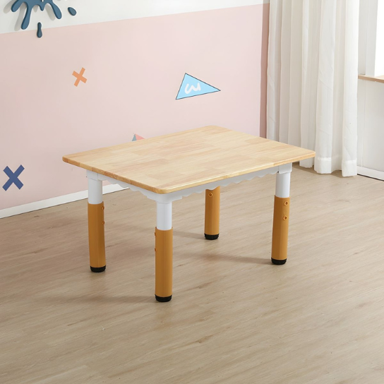 Rustic Mango Solid Wood Modern Adjustable Children's Desk Solid Color for Kids Room