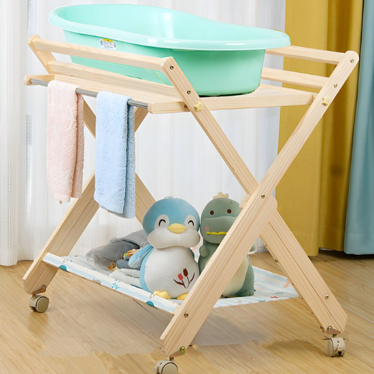 Rustic Mango Solid Wooden Changing Table For new Born thumbnail 2