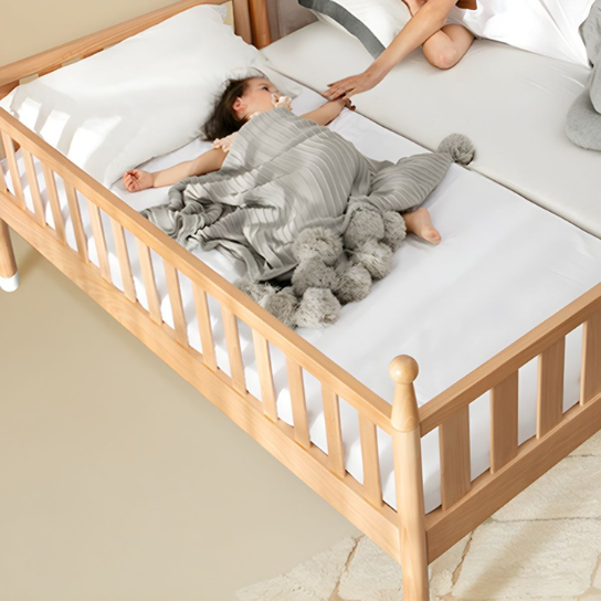 Rustic Mango Solid Wooden Tinny beds In Natural Finish thumbnail 2