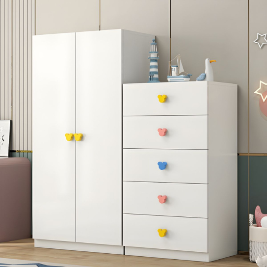 Rustic Mango Contemporary Style Wood Vertical Nursery Furniture Chest for Bedroom thumbnail 6