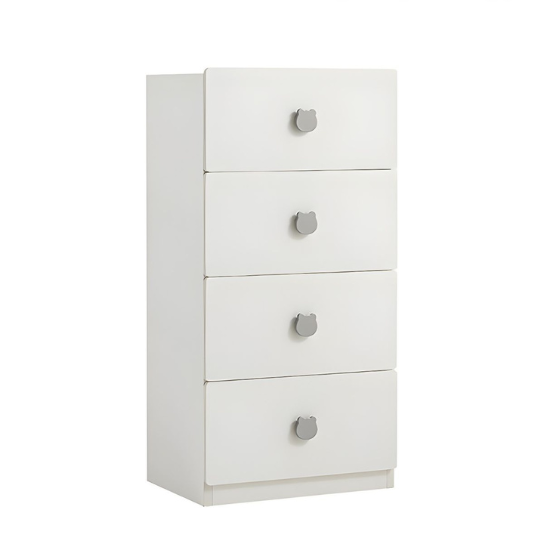 Rustic Mango Solid Wood 4-Drawer Vertical Chest - Modern Style Baby & Kids Dresser thumbnail 3