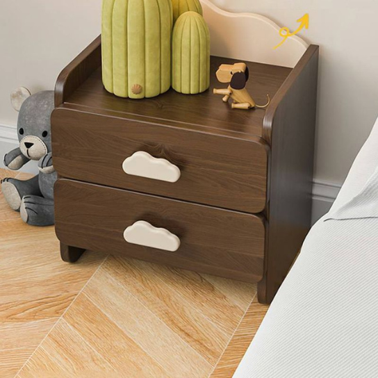 Rustic Mango Modern Solid Wood Children's Bedside Table Cloud Theme for Living Room thumbnail 2