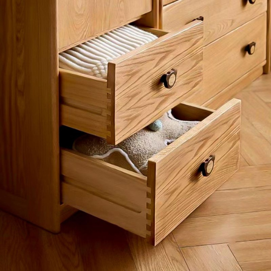 Rustic Mango Modern Wood Colored Children's Wardrobe with Drawers and Doors thumbnail 3