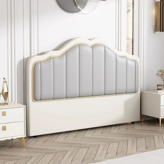 Rustic Mango Elegant Wood Upholstered Kids Headboard with Stylish Legs thumbnail 2
