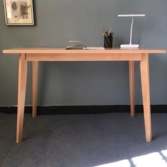 Rustic Mango Solid Wood Kids Desk Writing Desks with Drawer for Reading Room