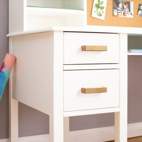 Rustic Mango Writing Desk with Hutch thumbnail 3
