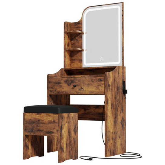Rustic Mango dressing table solid wood with one drawer rustic natural color thumbnail 2