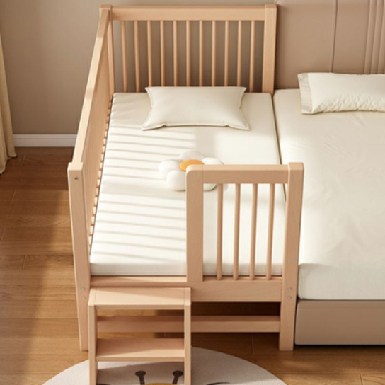 Rustic Mango Solid Wooden Beds With Floor Steps or Wounded Borders In Natural Finish thumbnail 2