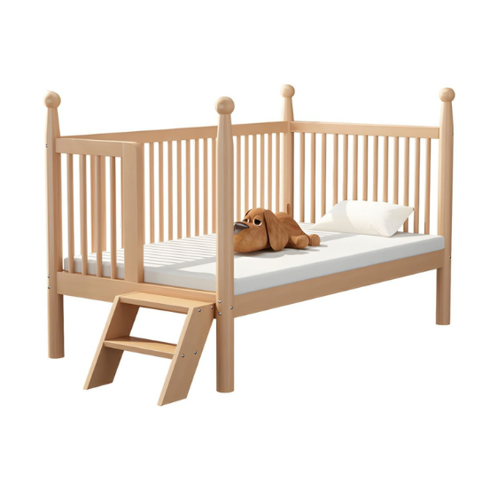 Rustic mango Solid Wooden Beds In Classical Natural Finish For Kids thumbnail 2