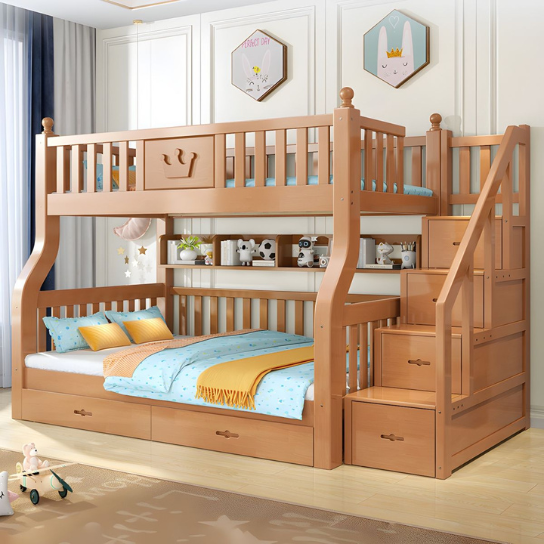 Rustic Mango Solid Wooden Loft bed With Classy Honey Finish thumbnail 3