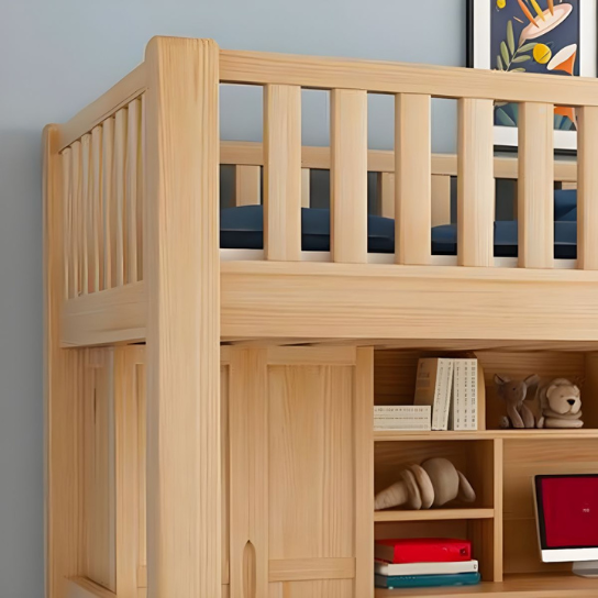 Rustic Mango Solid Wooden Natural Heavy Loft Bed thumbnail 4