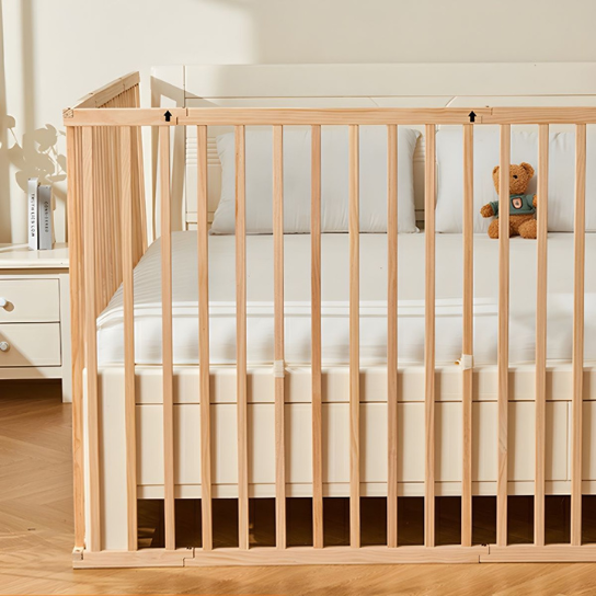 Rustic Mango Solid Wooden Conversion Rails In Natural Finish thumbnail 3