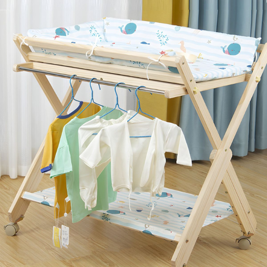 Rustic Mango Solid Wooden Changing Table For new Born thumbnail 3