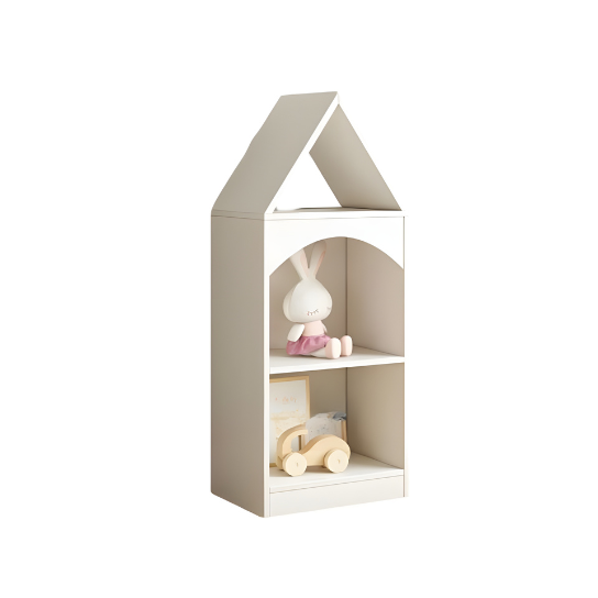 Rustic Mango Solid Wooden Mini House Toy Organizer In White Finish thumbnail 3