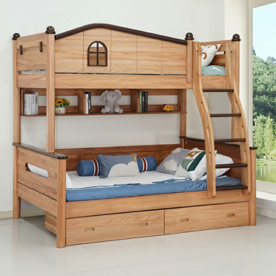 Rustic Mango Traditional Style Children's Bed up and down Solid Wood in Brown thumbnail 5