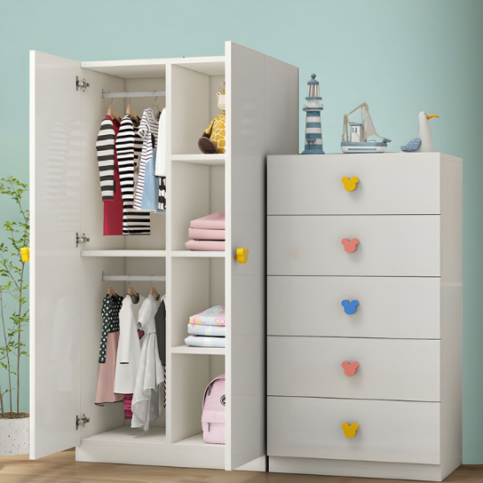 Rustic Mango Contemporary Style Wood Vertical Nursery Furniture Chest for Bedroom thumbnail 2