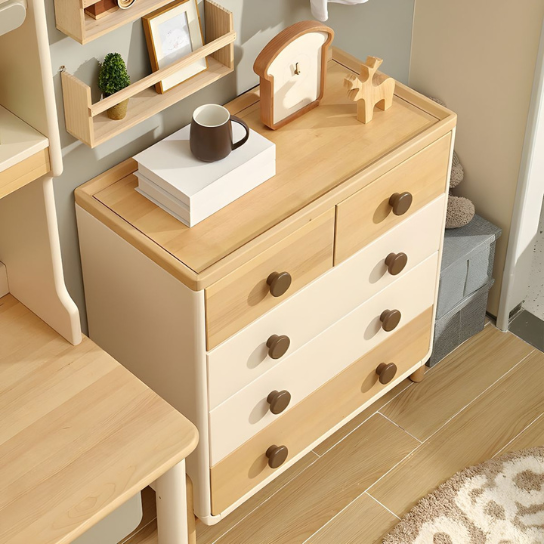 Rustic Mango  Mid-Century Modern Chest with 5 Drawers - Solid Wood thumbnail 7