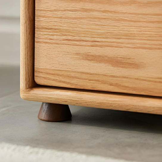 Rustic Mango Mid-Century Modern solid Wood 4-Drawer Chest thumbnail 2