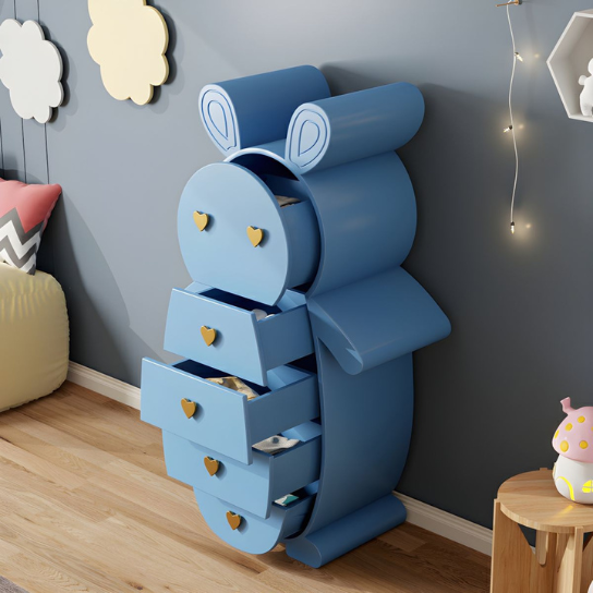 Rustic Mango Wood Vertical Kids Chest with Drawers for Bedroom thumbnail 2