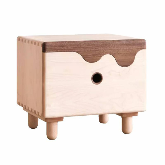Rustic Mango Modern Children's Bedside Table with 1 Drawer thumbnail 3