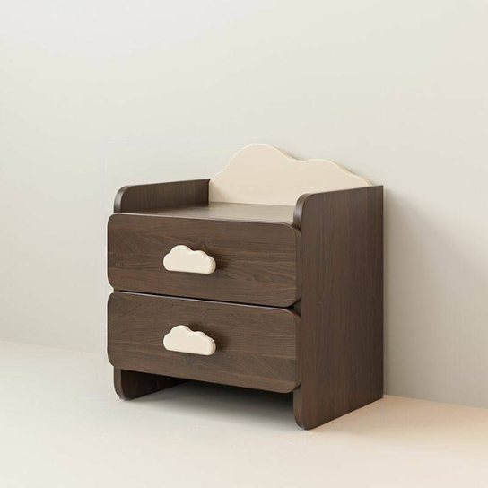 Rustic Mango Modern Solid Wood Children's Bedside Table Cloud Theme for Living Room thumbnail 3