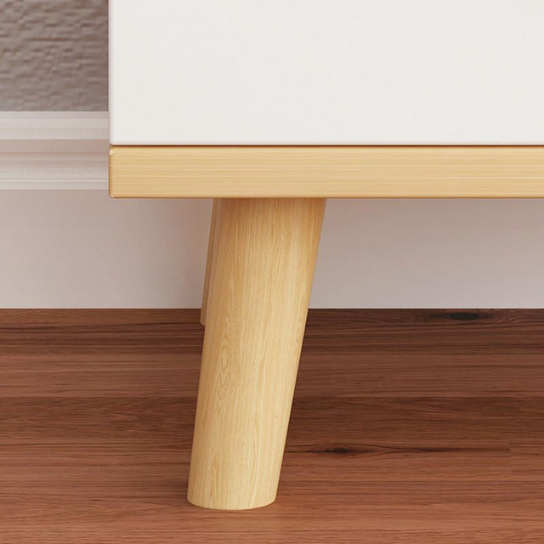 Rustic Mango Simple Unfinished Color Wood Open Storage Kids Nightstand with 1 Shelf,1 Drawer thumbnail 3