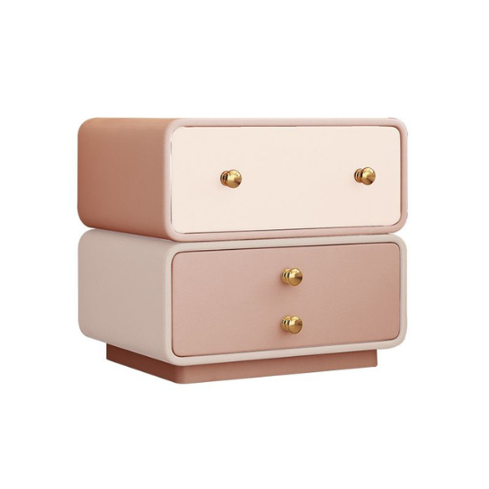 Rustic Mango Solid Wood Frame Modern Children's Bedside Table with 2 Drawers thumbnail 3