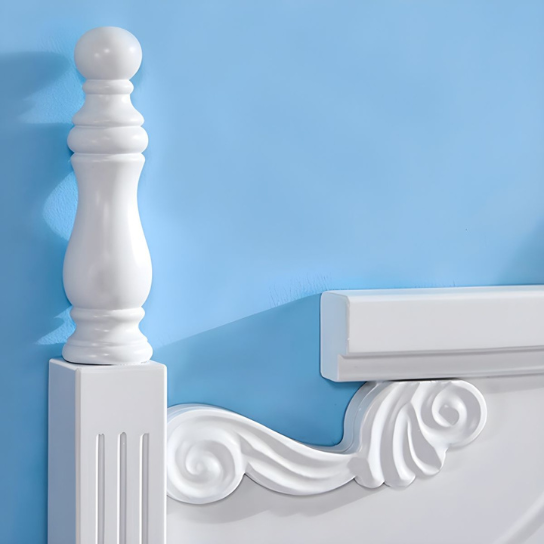 Rustic Mango Gender Neutral Non-Upholstered Free Standing Twin Panel Headboard with Wood Frame thumbnail 3