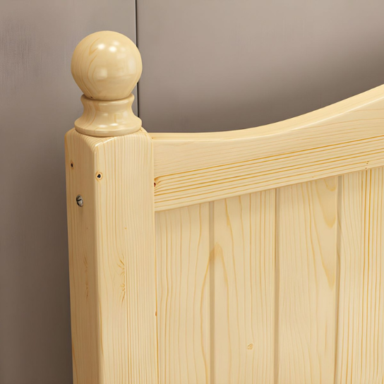 Rustic Mango Natural Wood Twin Kids Headboard with Legs, Gender Neutral Design thumbnail 3