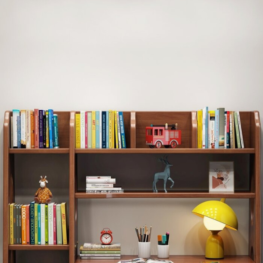 Rustic Mango Solid Wood Writing Desk with Shelves thumbnail 3