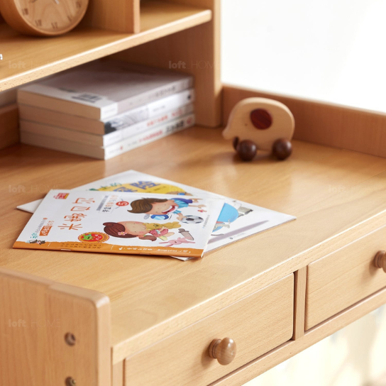 Rustic Mango Wood Kids Study Table BEAR shape thumbnail 3