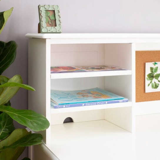 Rustic Mango Writing Desk with Hutch thumbnail 4