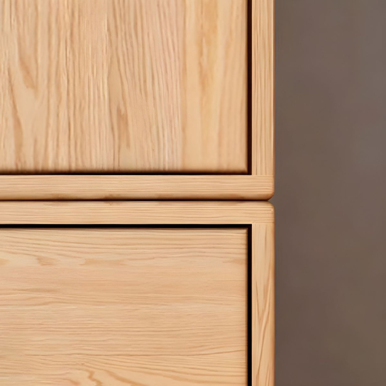 Rustic Mango Solid Wood Modern Children's Wardrobe Natural Drawers and Door thumbnail 2