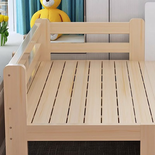 Rustic mango Solid Wooden Loft Single Side Bed In Natural Finish thumbnail 3