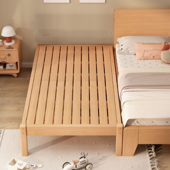 Rustic Mango Solid Wooden Side Bed In Natural Finish For Kids thumbnail 3