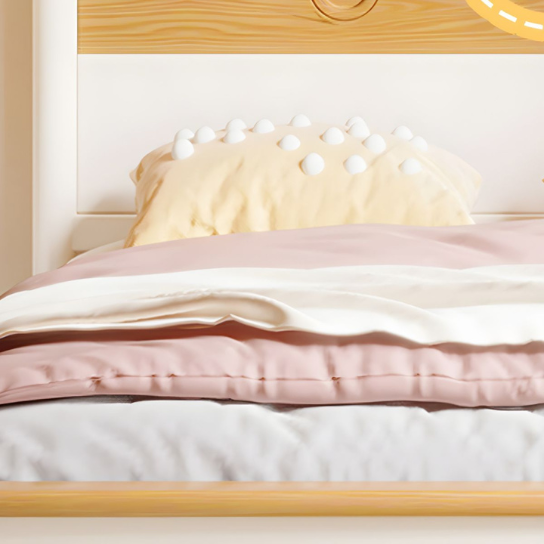 Rustic Mango Modern Style White Solid Wood Platform Kids Bed without Mattress for Bedroom - Kids Bed thumbnail 4