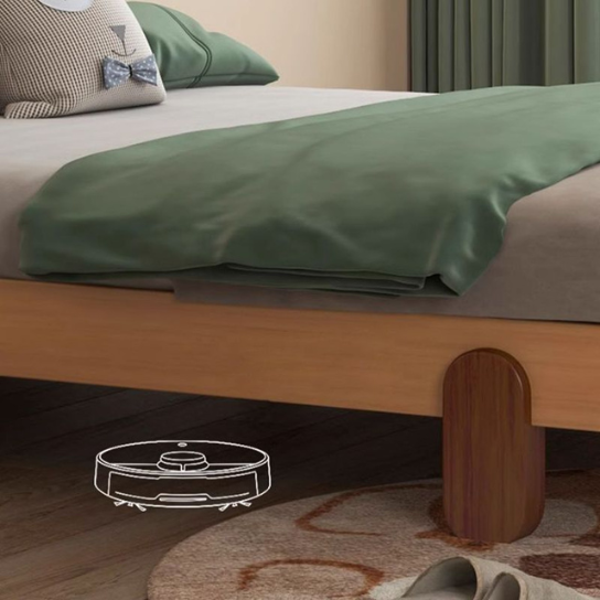 Rustic Mango Solid Wood Natural Color Children's Bed Modern with Oval Headboard thumbnail 4