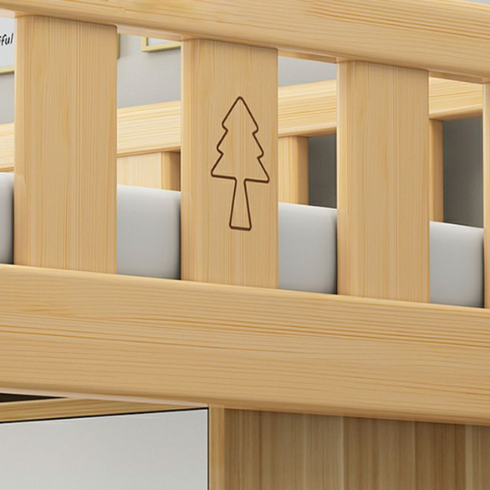 Rustic Mango Solid Wooden Natural Finish Loft Beds thumbnail 4
