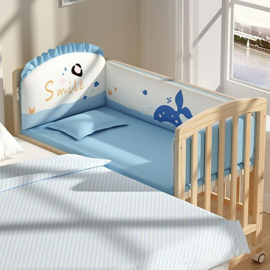 Rustic Mango Solid Wooden Mini Cradles For New Born Kids in Natural Finish thumbnail 4