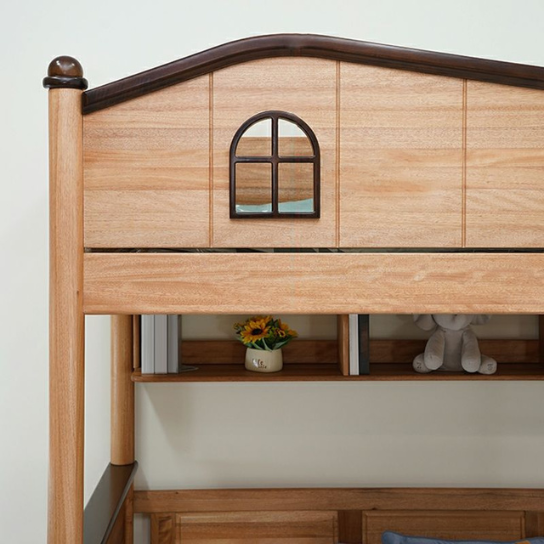 Rustic Mango Traditional Style Children's Bed up and down Solid Wood in Brown thumbnail 6