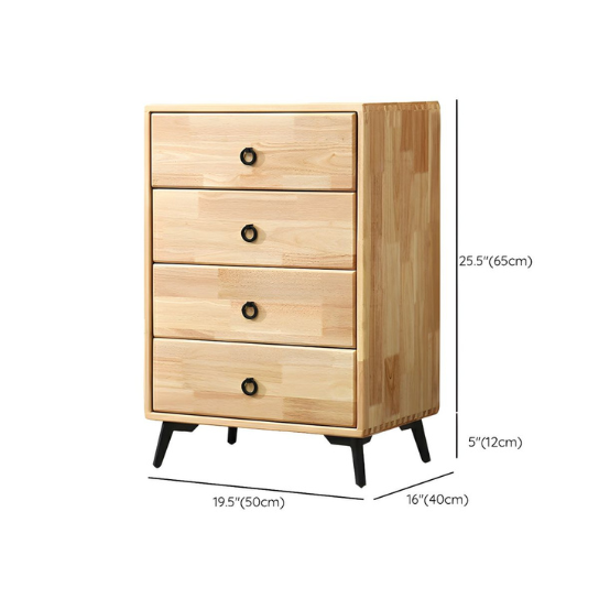 Rustic Mango Mid-Century Dresser with Solid wood and 4- Drawers thumbnail 4